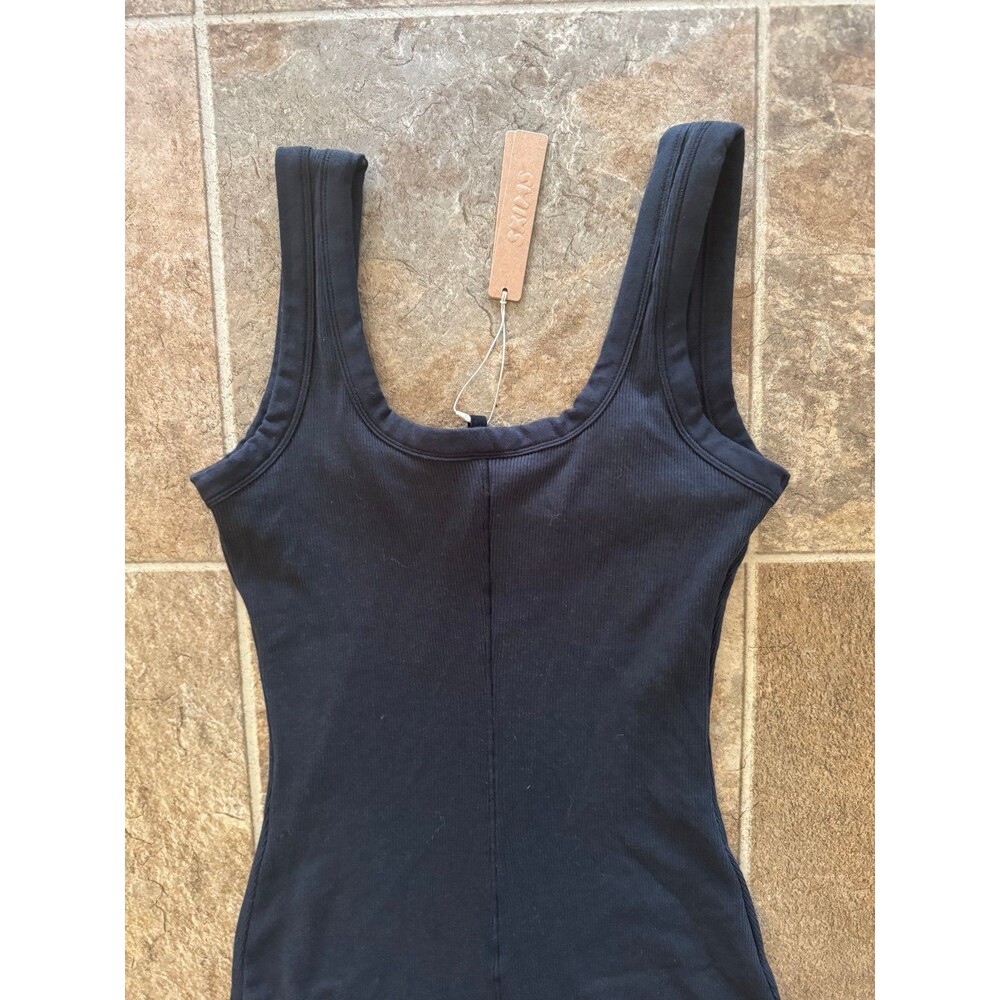 Skims Cotton Rib Onesie Soot Size Small - Picture 9 of 10